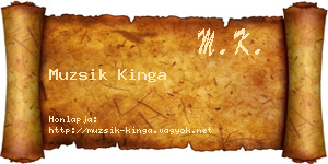 Muzsik Kinga névjegykártya