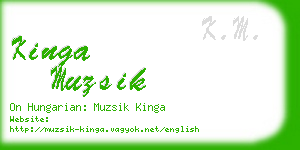 kinga muzsik business card